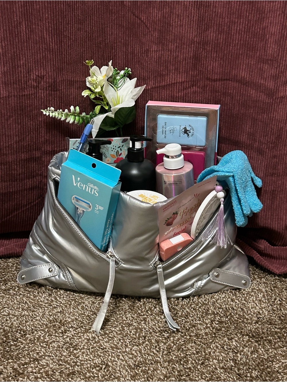 Silver Purse “Boo” Basket